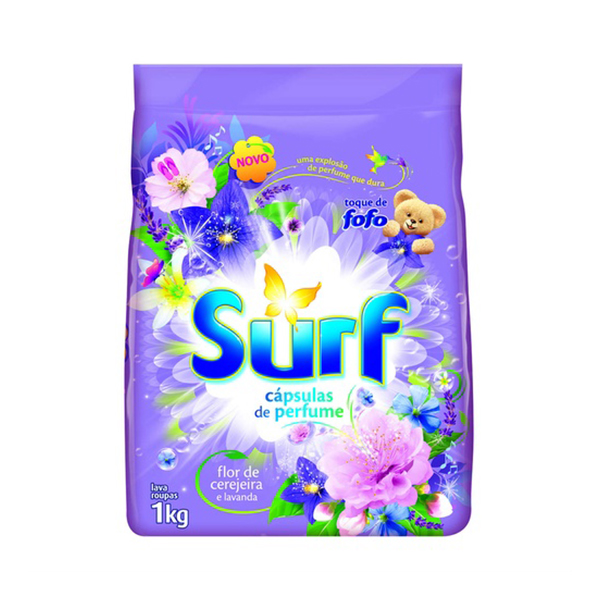 Lava Roupas em Pó Cerejeira e Lavanda - Surf - 1 kg