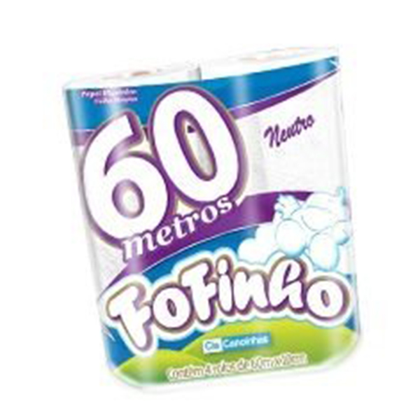 Papel Higiênico Folha Simples - Fofinho - 4x60 mts