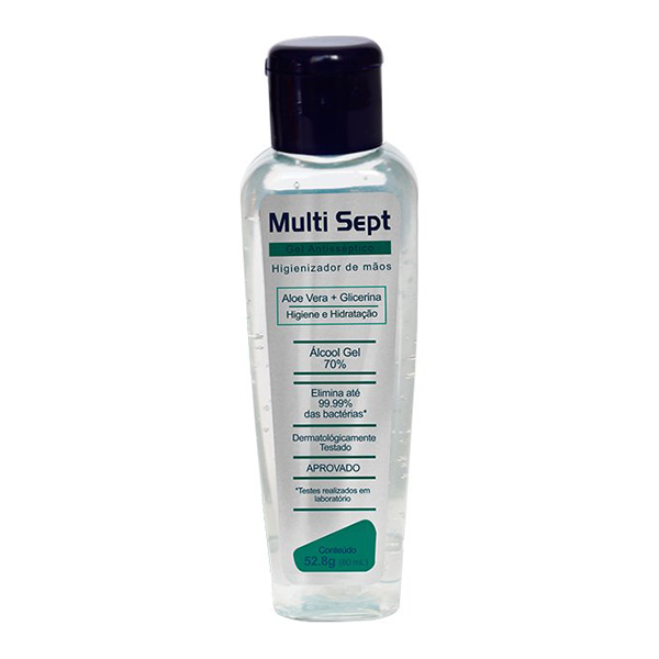 Álcool Gel Antisséptico - Multi Sept - 60 ml