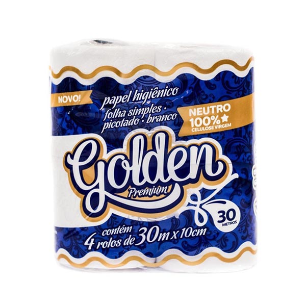 Papel Higiênico Golden - 16x4x30 - F. simples